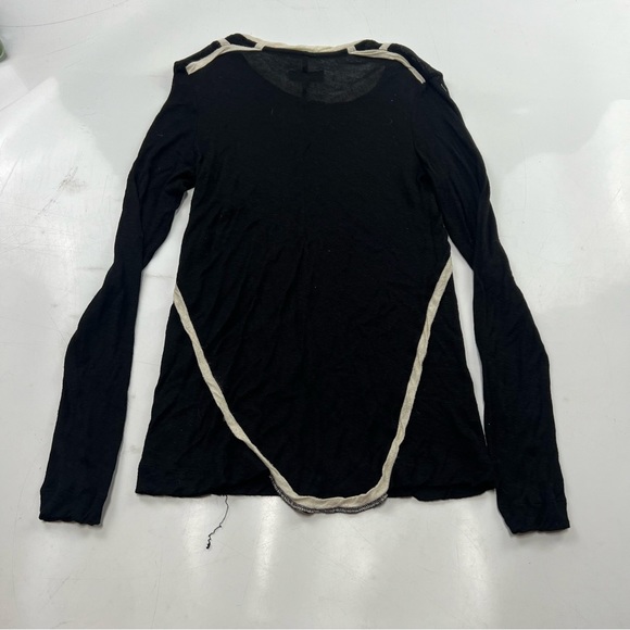 Rag & Bone women’s  Black/White Long-Sleeve Sweater XS L30-11 - Picture 3 of 5